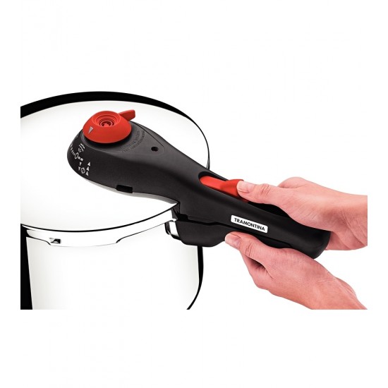 Panela 4,5 Litros 22cm De Pressão Solar De Aço Inox Tramontina Fundo Triplo